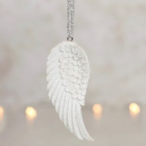 3/10$ $NEW Glittery Angel Wing Christmas Ornament